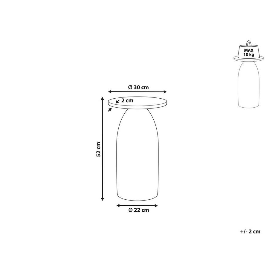 Beliani Beistelltisch aus Mangoholz  WAIHI  