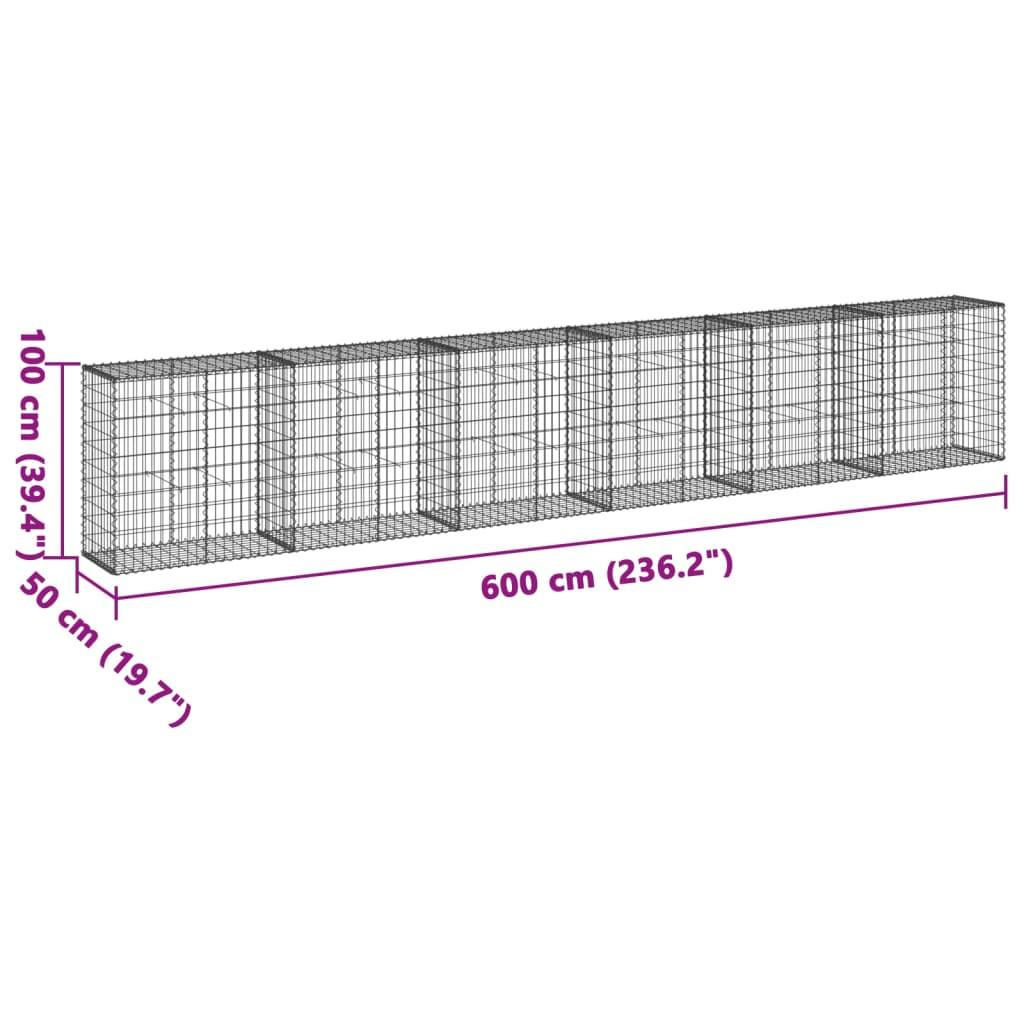 VidaXL Panier gabion fer  