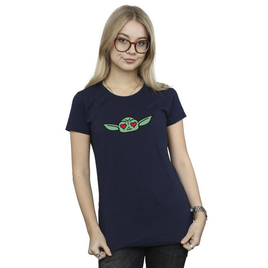 STAR WARS The Mandalorian Grogu Yeux en Cœur T-Shirt  