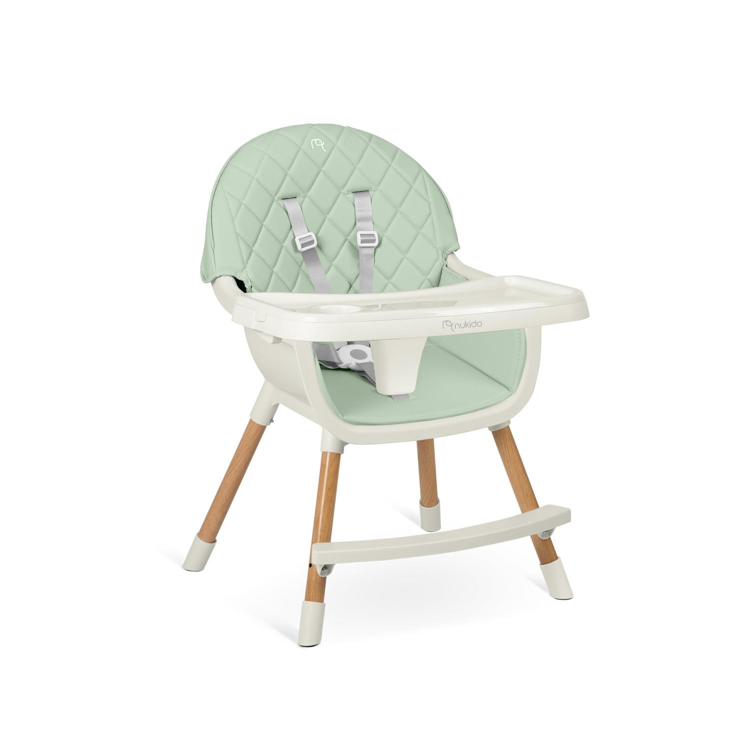 B2X  Sedia da pranzo per bambini Nukido Lilo, verde menta 