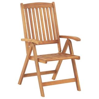 Beliani Lot de 2 chaises en Acacia Traditionnel JAVA  