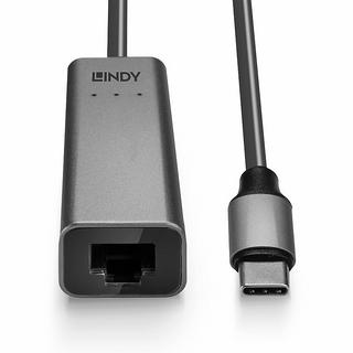 LINDY  Netzwerkadapter 2.5 GBit/s USB-C® USB 3.1 (Gen 1), Gigabit-LAN (1/2.5 Gbit/s), RJ45 
