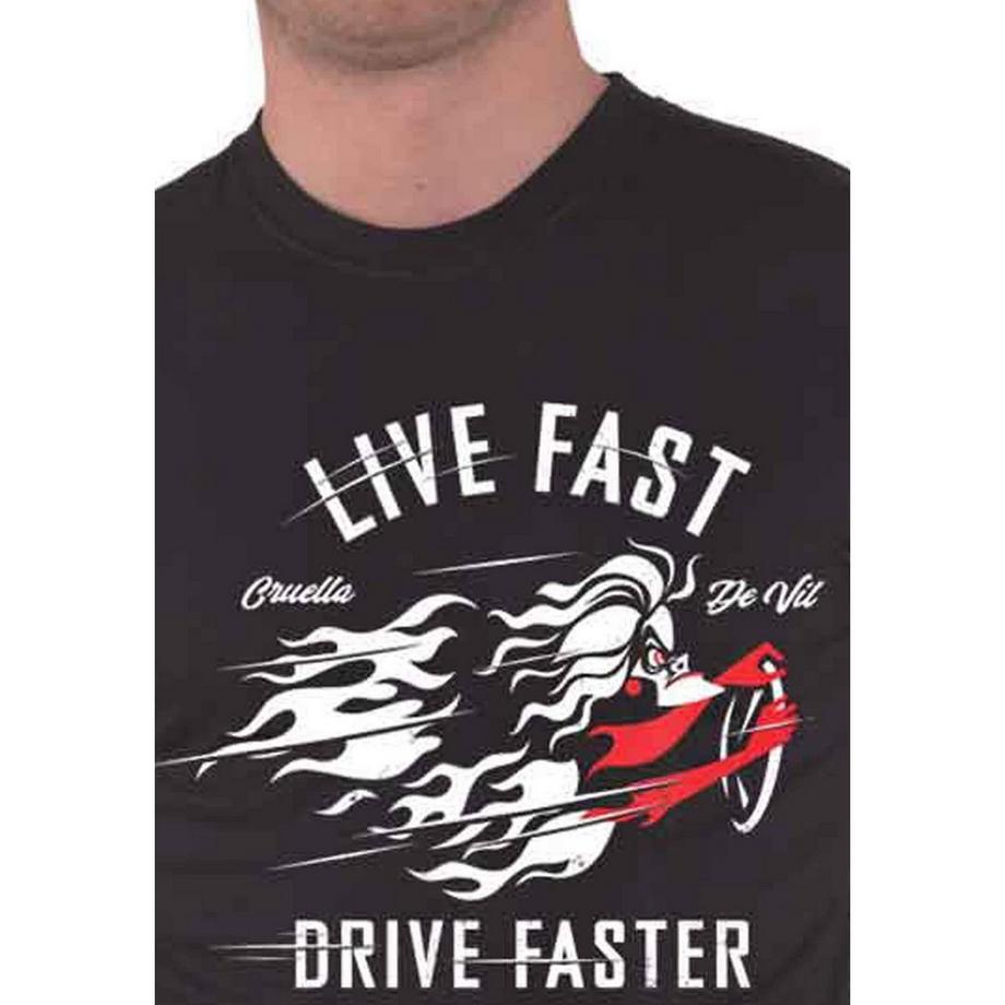 101 Dalmatians Cruella Live Fast Drive Faster T-Shirt  