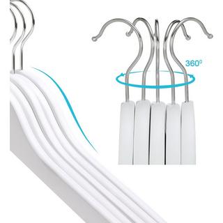 Songmics Grucce per bambini in legno di acero con ganci a 360°, confezione da 20, bianco  