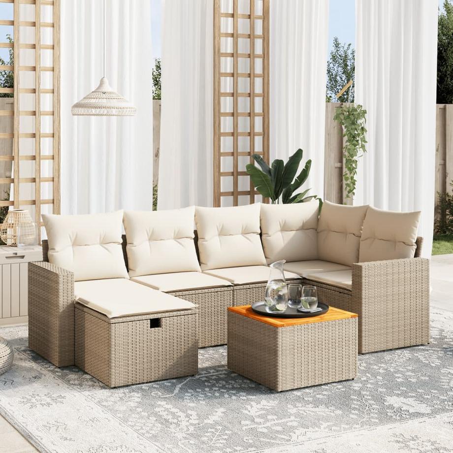 VidaXL set divano da giardino Polirattan  