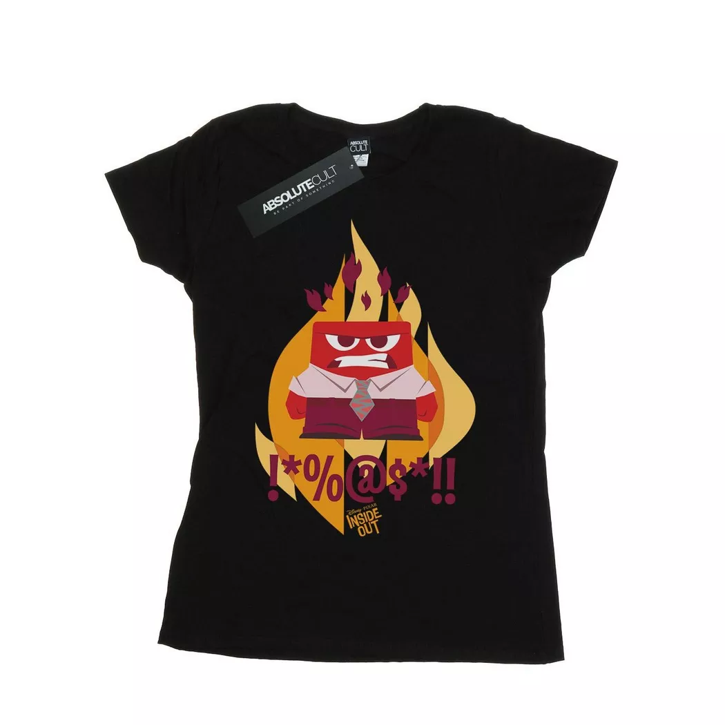 Disney - Inside Out Fired Up TShirt, für Damen, Schwarz, Größe XL