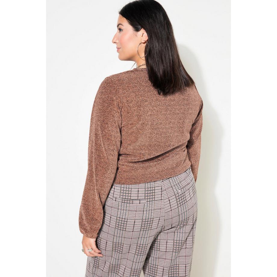 Studio Untold Glitzer Jersey Ballon Langarmshirt  