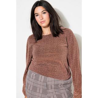 Studio Untold Top a maniche lunghe a palloncino in jersey glitterato  