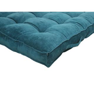 Vente-unique Palettenkissen - 120 x 80 x 10 cm - Cord - Blau - BAILA  