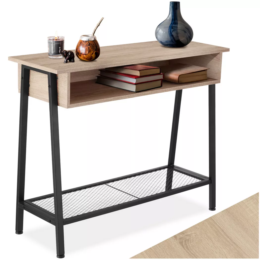 Table console style industriel 100 x 35 x 80,5 cm