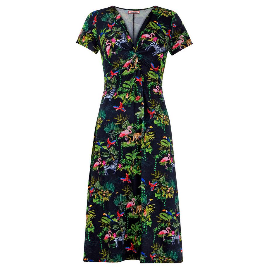 Joe Browns Kurzärmeliges Jersey Kleid Animal Print  