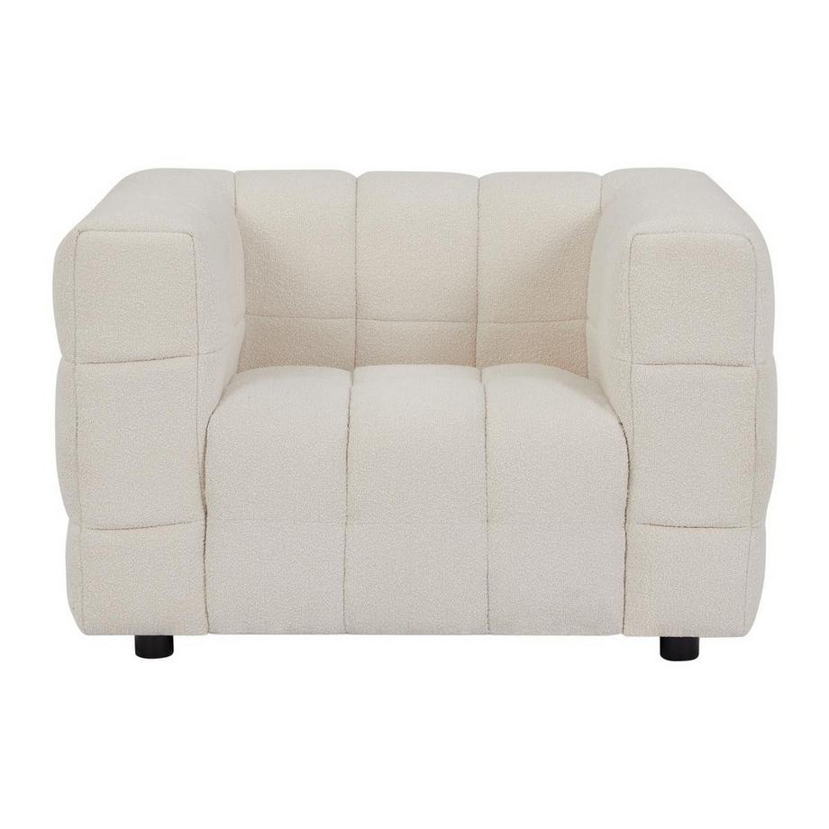 PASCAL MORABITO Fauteuil en tissu bouclette blanc ivoire LERICI de Pascal Morabito  