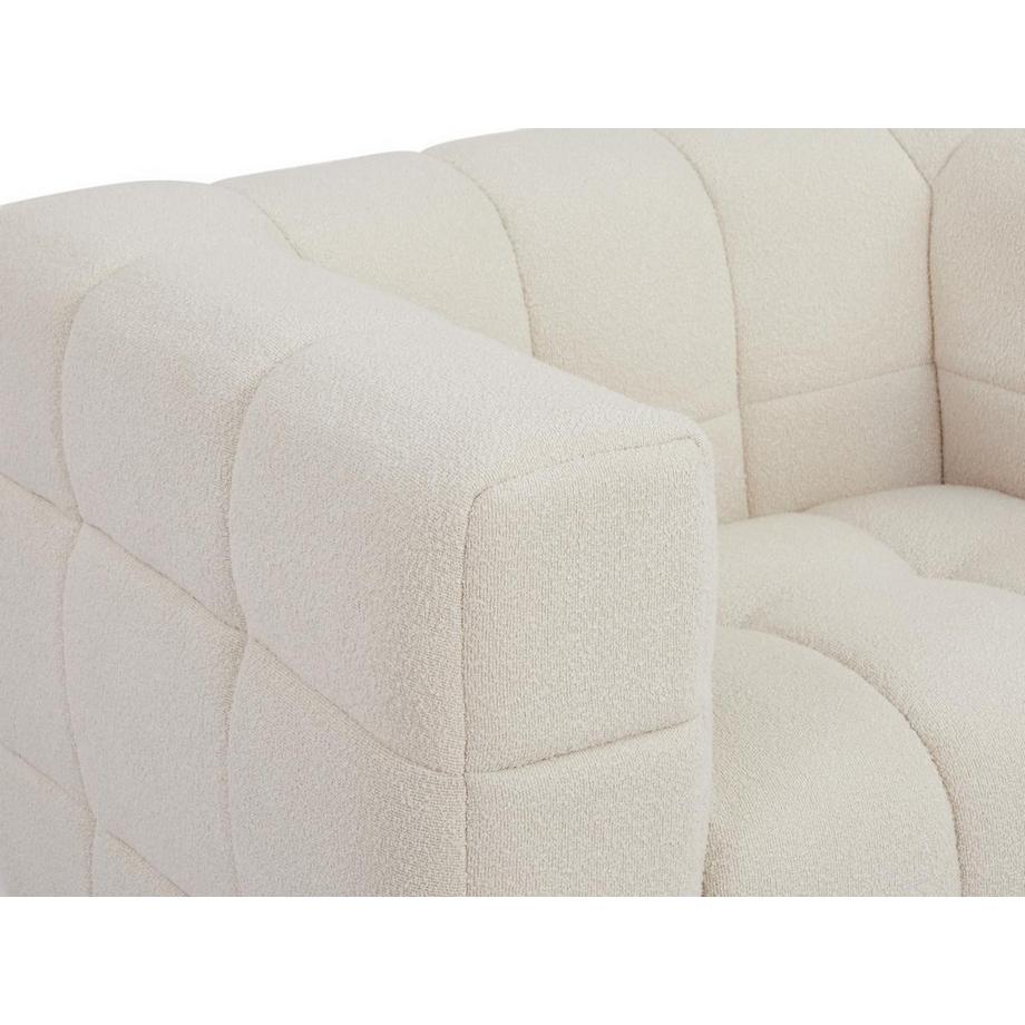 PASCAL MORABITO Fauteuil en tissu bouclette blanc ivoire LERICI de Pascal Morabito  