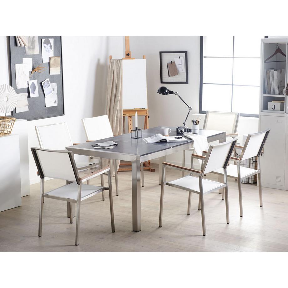 Beliani Tavolo da pranzo da giardino en Granito Industriale GROSSETO  