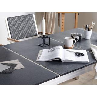 Beliani Table de salle à manger de jardin en Granit Industriel GROSSETO  