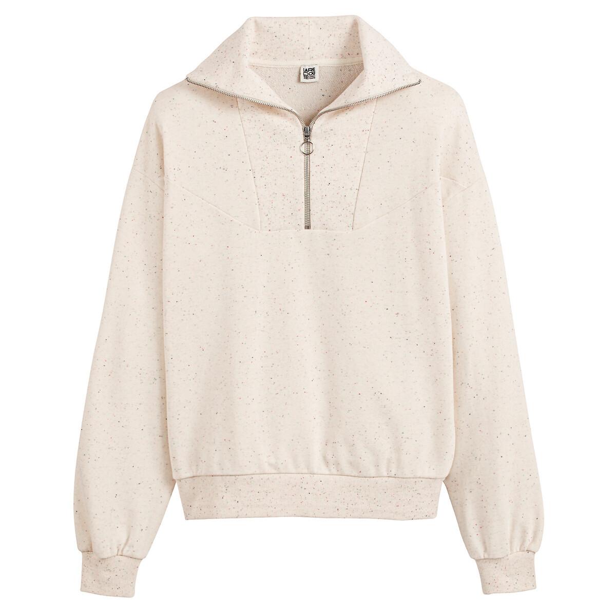 La Redoute Collections  Sweatshirt mit Troyerkragen 