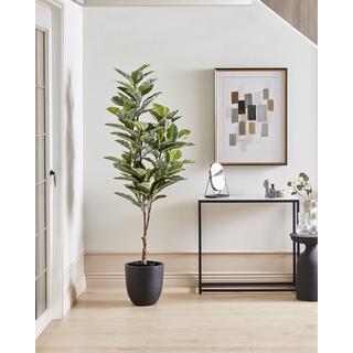 Beliani Kunstpflanze aus Kunststoff Boho FICUS ELASTICA  