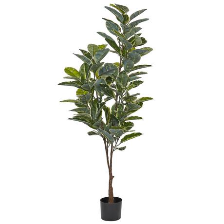 Beliani Kunstpflanze aus Kunststoff Boho FICUS ELASTICA  