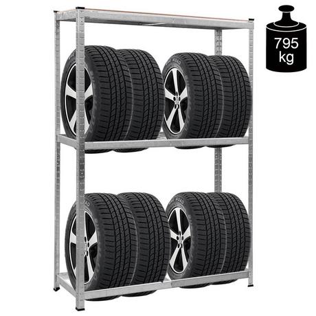 Northix Support à pneus, support à pneus, support d'atelier, support robuste, support de stockage, support enfichable  