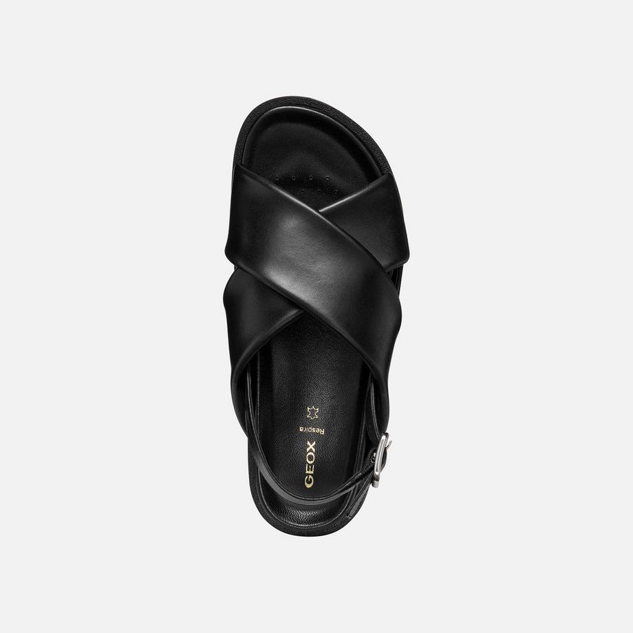 GEOX Damen Sandalen mit Plateausohle und Kreuzriemen  