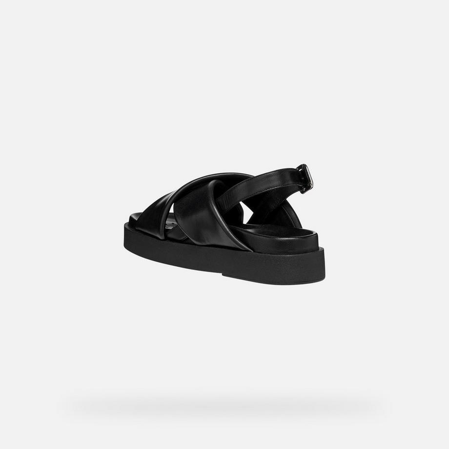 GEOX Damen Sandalen mit Plateausohle und Kreuzriemen  
