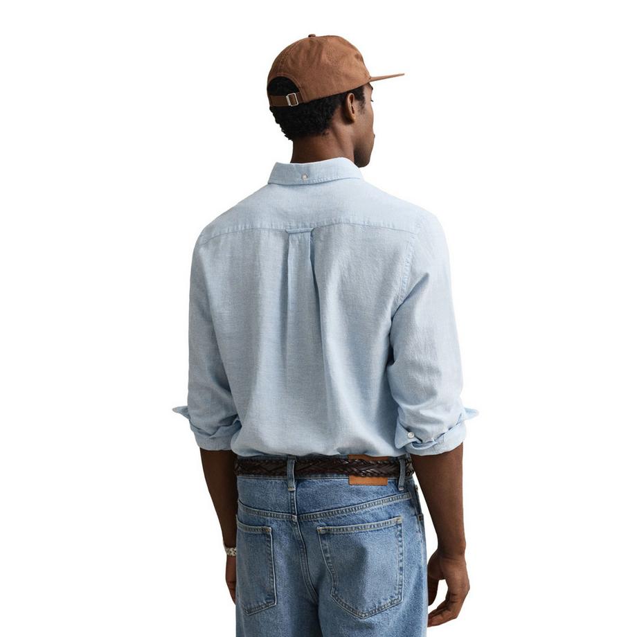 GANT Camicia Uomini Confezione da 1 Vestibilità confortevole-REGULAR COTTON LINEN SHIRT  