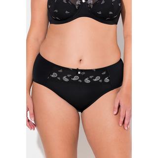 Ulla Popken  Slip midi con ricamo Paisley e microfibra 