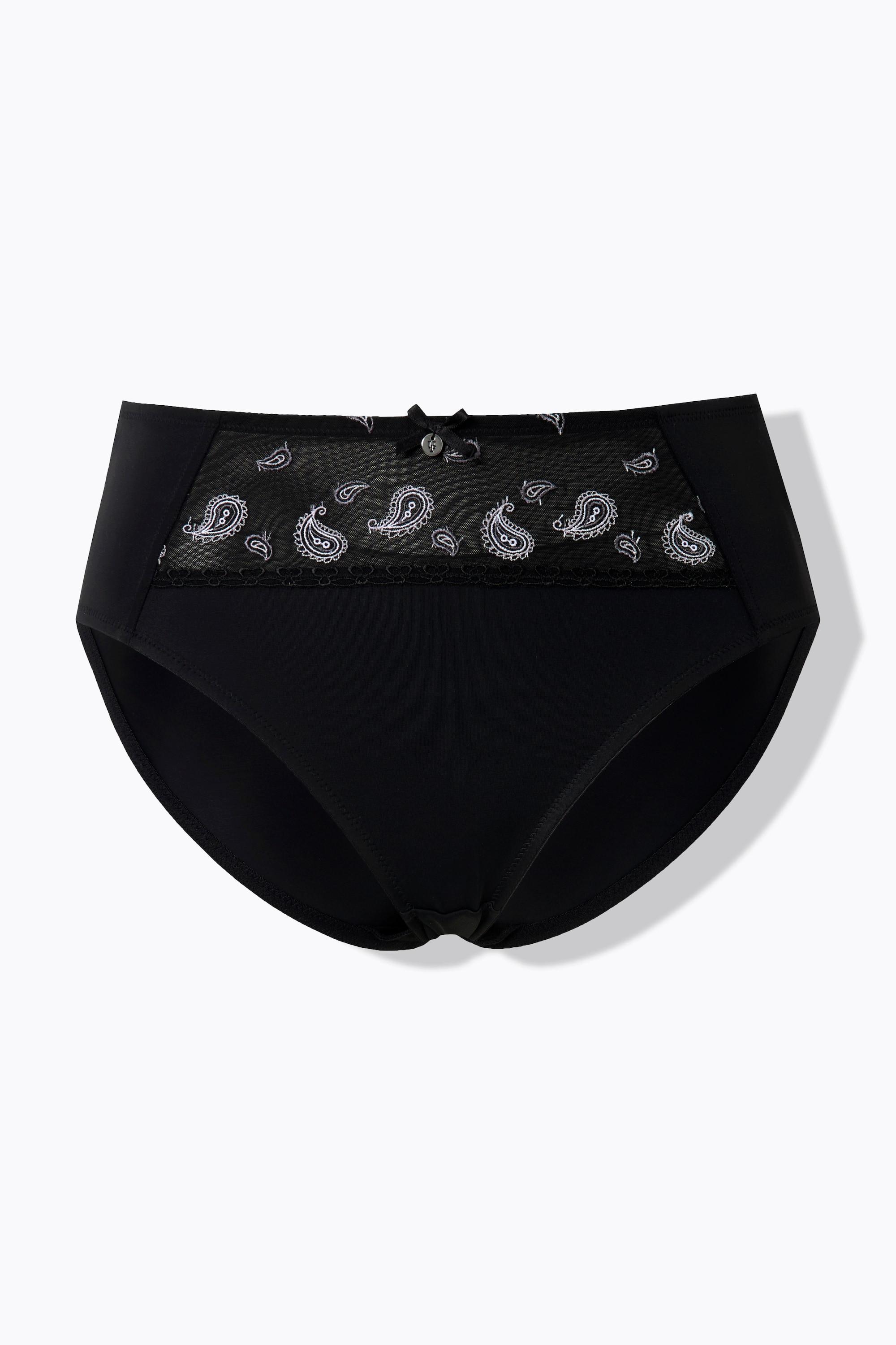 Ulla Popken Slip Midi Ricamo Paisley Microfibra  