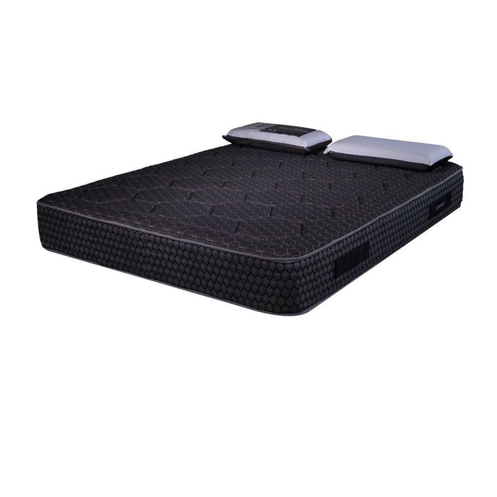 AB Matelas Matelas Cosmos Black | 2 places avec 2 Oreillers au Carbone 70x40cm | mémoire 50kg/m3 et 12 zones | 28 cm  