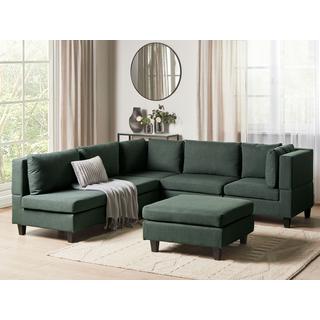 Beliani Ecksofa mit Ottomane aus Polyester Modern FEVIK  