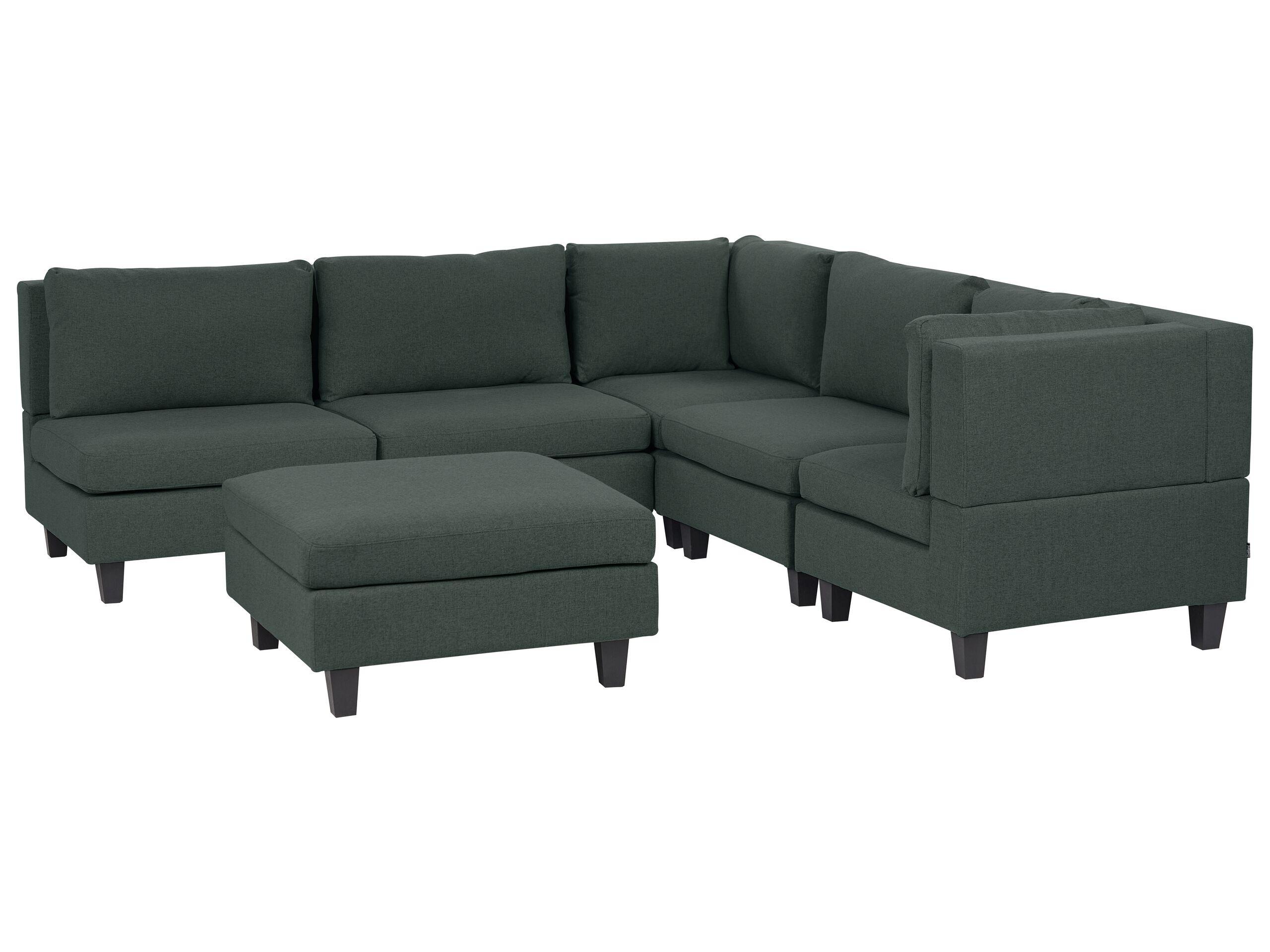 Beliani Ecksofa mit Ottomane aus Polyester Modern FEVIK  