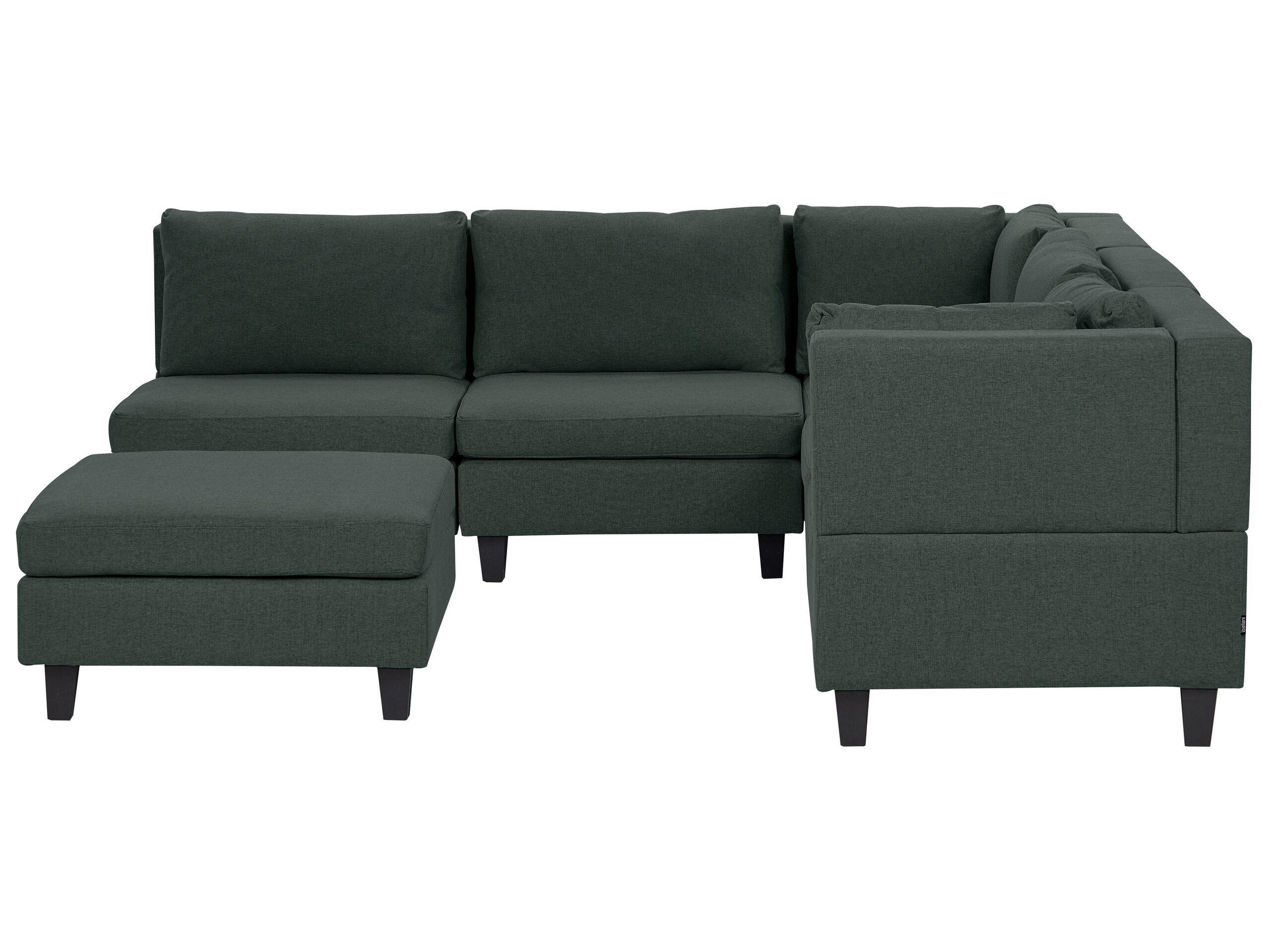 Beliani Ecksofa mit Ottomane aus Polyester Modern FEVIK  