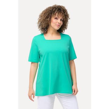 T-shirt à manches courtes et col carré, coupe évasée