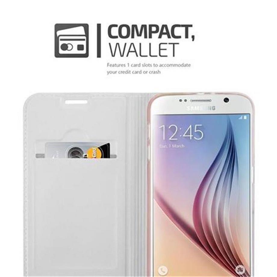 Cadorabo  Housse compatible avec Samsung Galaxy S6 - Coque de protection avec fermeture magnétique, fonction de support et compartiment pour carte 