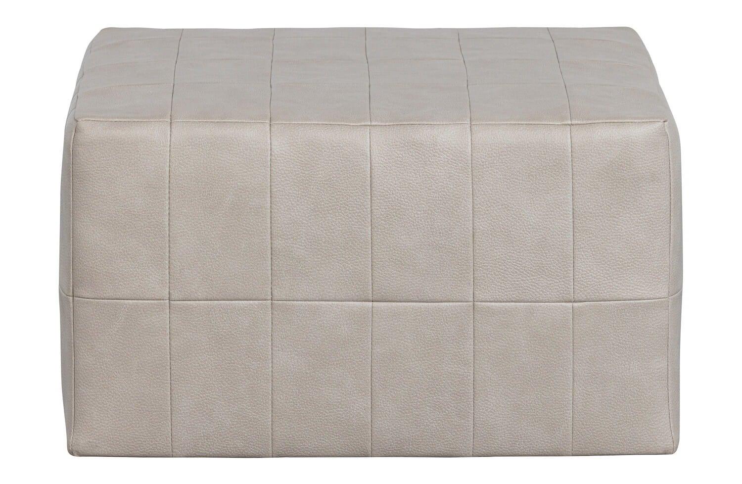 mutoni Tabouret patchwork aspect cuir naturel  