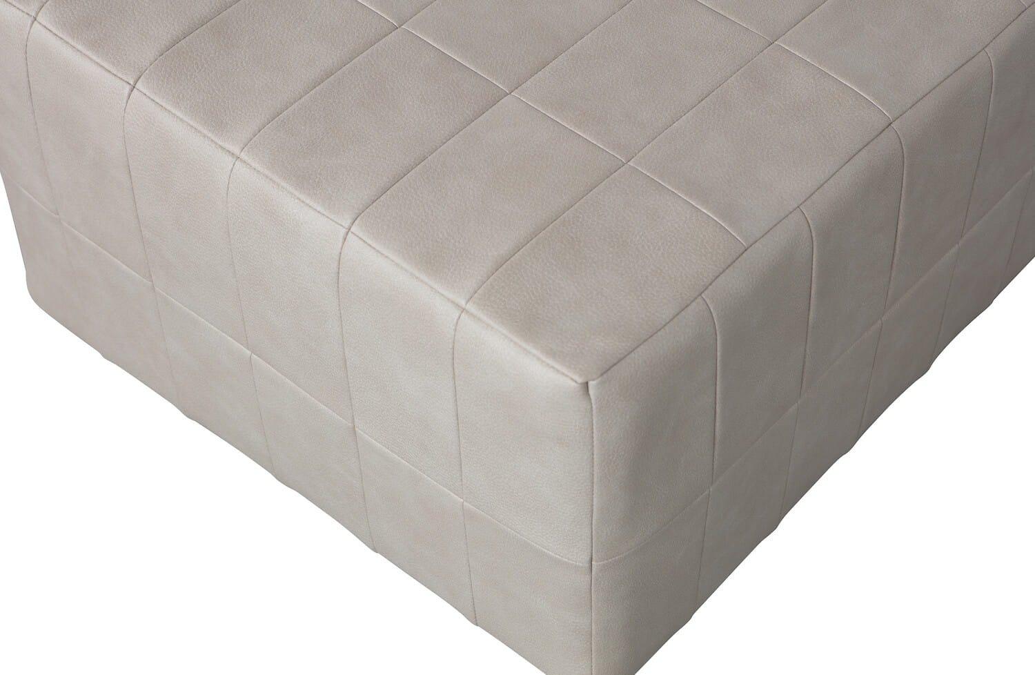 mutoni Tabouret patchwork aspect cuir naturel  