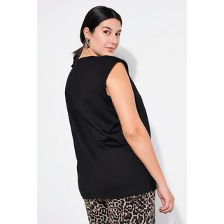 Studio Untold  Top coupe oversize, épaules avec petites pierres scintillantes 