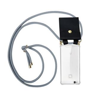 Cadorabo  Handy Kette für Huawei P9 LITE 2016  G9 LITE Silikon mit Gold Ringen 