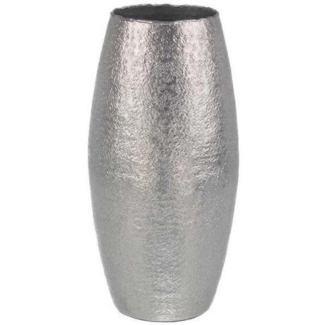 mutoni Fassförmige Vase Graceful Silber H39cm  