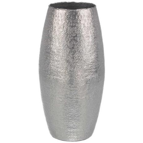 mutoni Vase en forme de tonneau Graceful Argent H39cm  