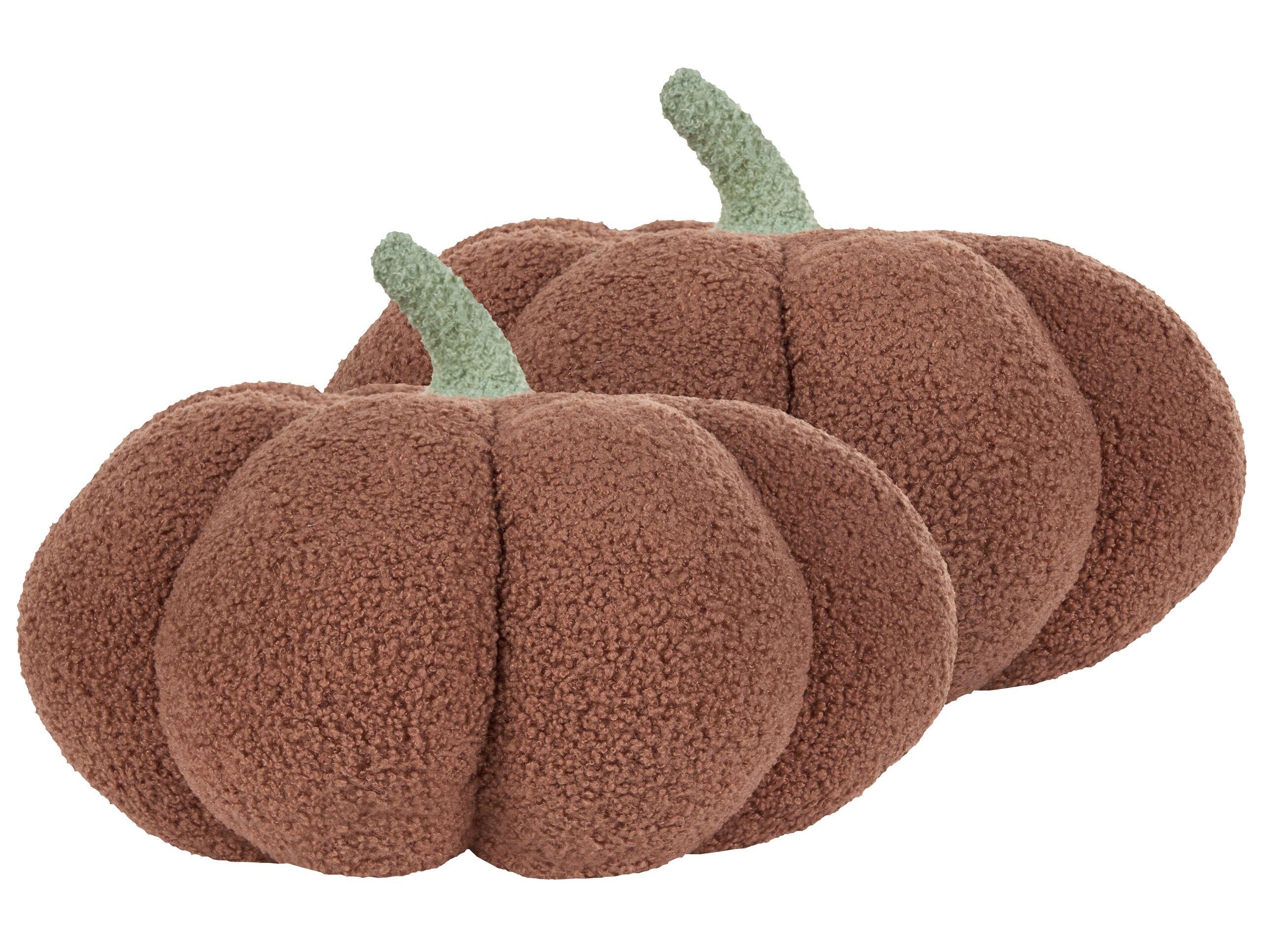 Beliani Lot de 2 coussins décoratifs en Bouclé Rustique MUNCHKIN  