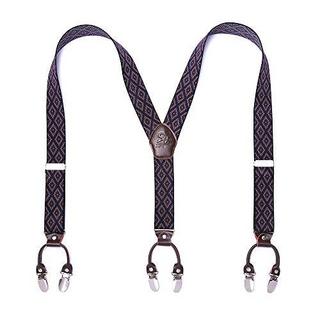 Only-bags.store  Suspenders 6 Clips Heavy Duty Braces Y Back 20 Colors Durable Elastic Adjustable Braces Strong 