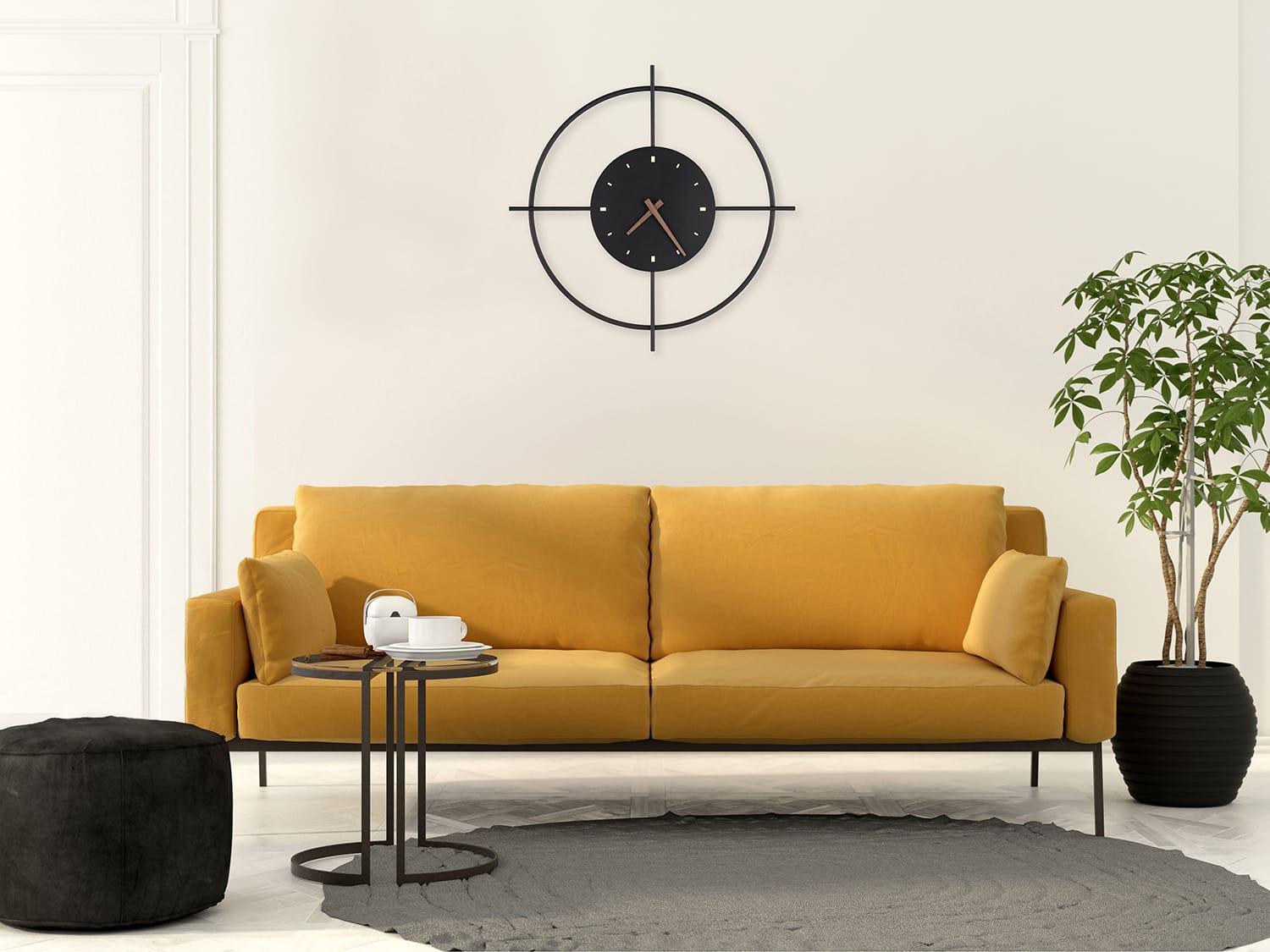 mutoni Orologio da parete Sussy metallo nero opaco LED 50  