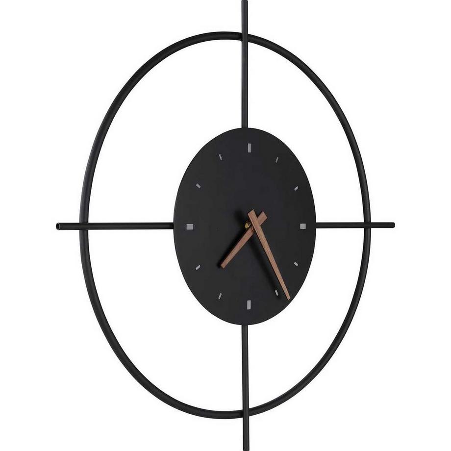 mutoni Orologio da parete Sussy metallo nero opaco LED 50  