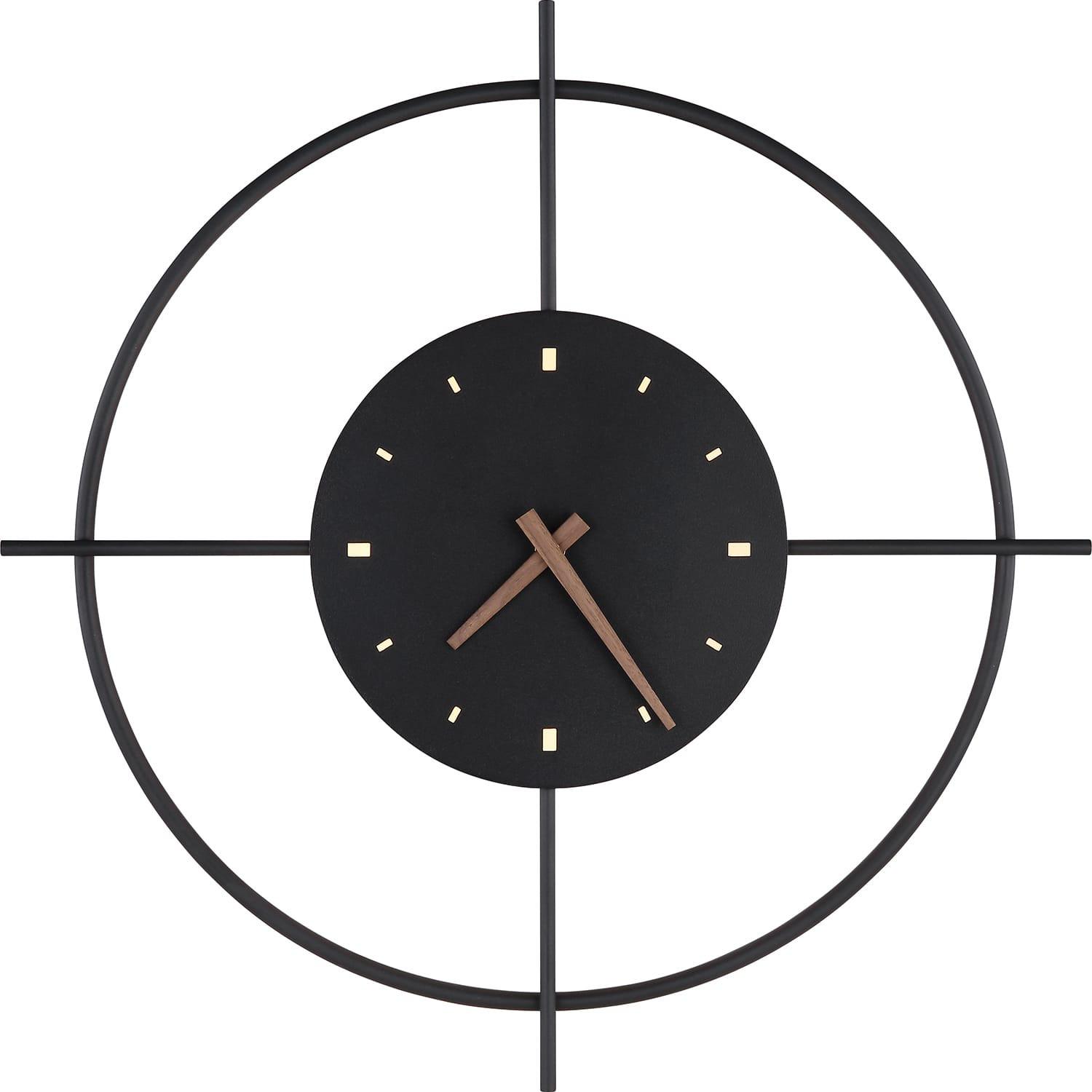 mutoni Orologio da parete Sussy metallo nero opaco LED 50  