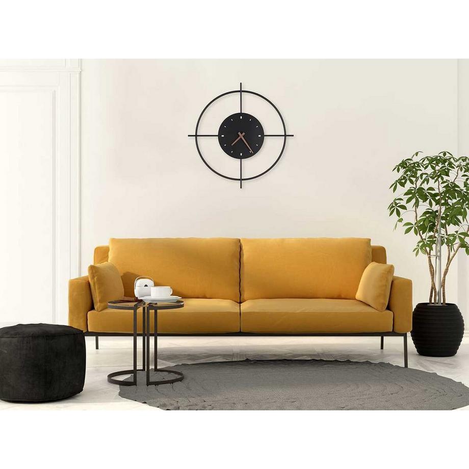 mutoni Orologio da parete Sussy metallo nero opaco LED 50  