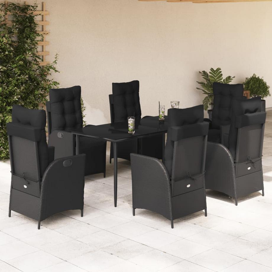VidaXL Ensemble à manger de jardin rotin synthétique  