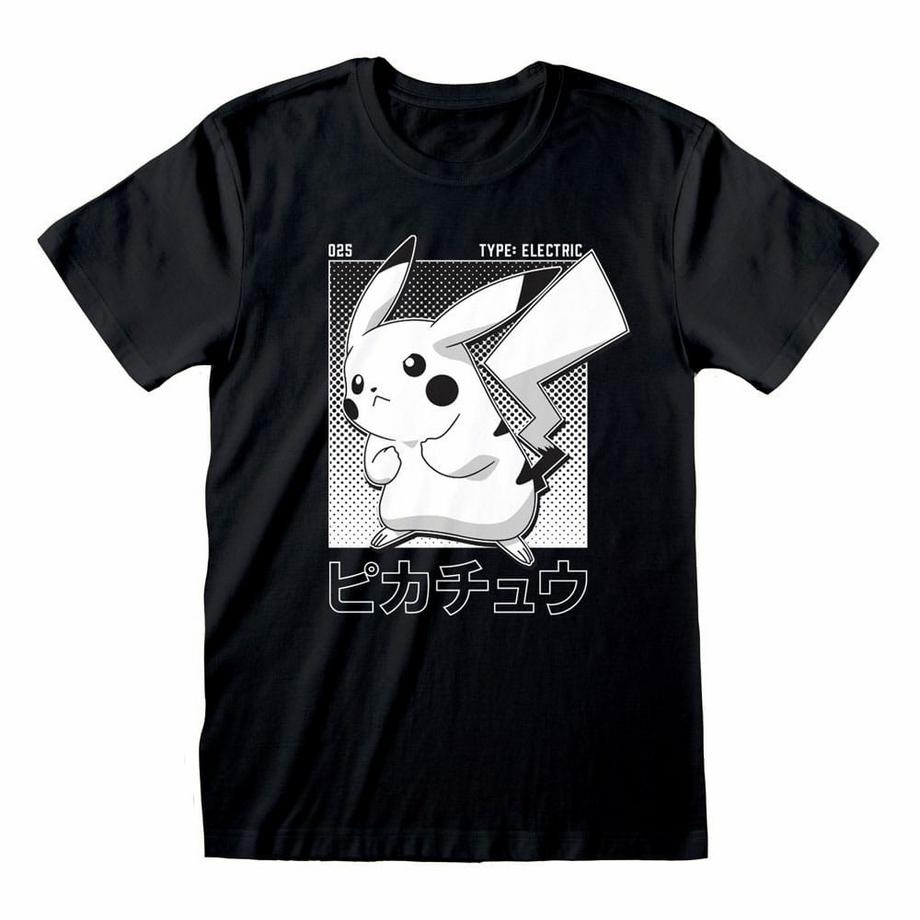 Pokemon T-Shirt Halftone Pikachu Grösse M