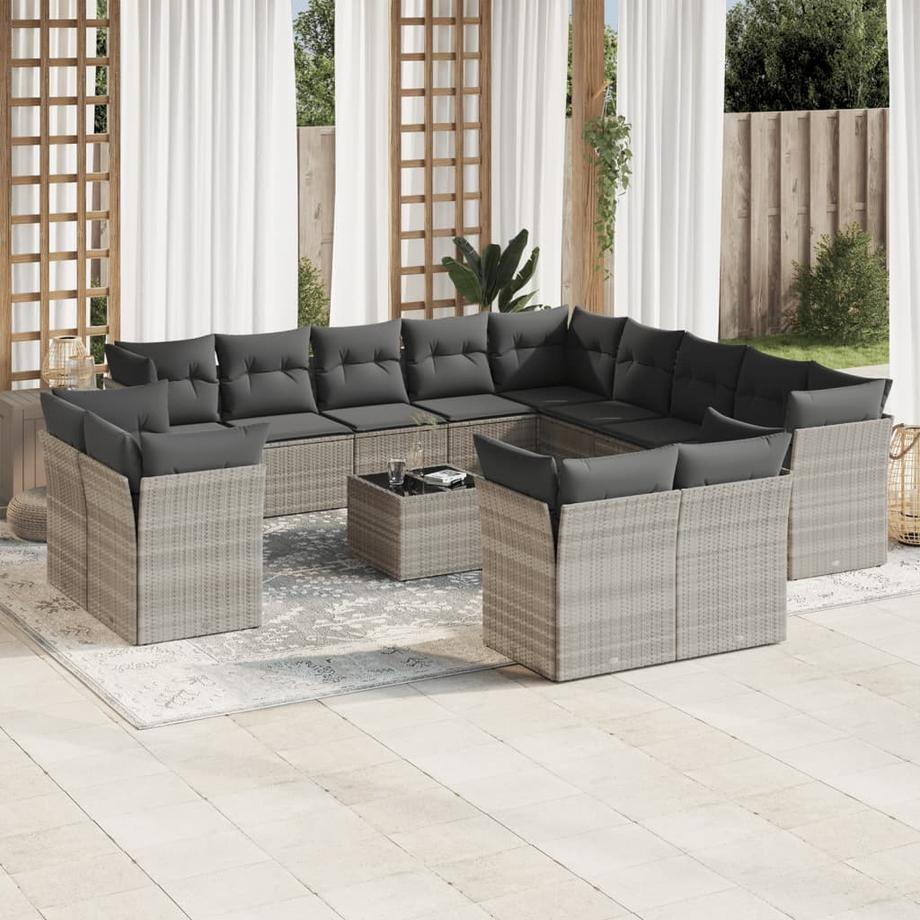VidaXL set divano da giardino Polirattan  