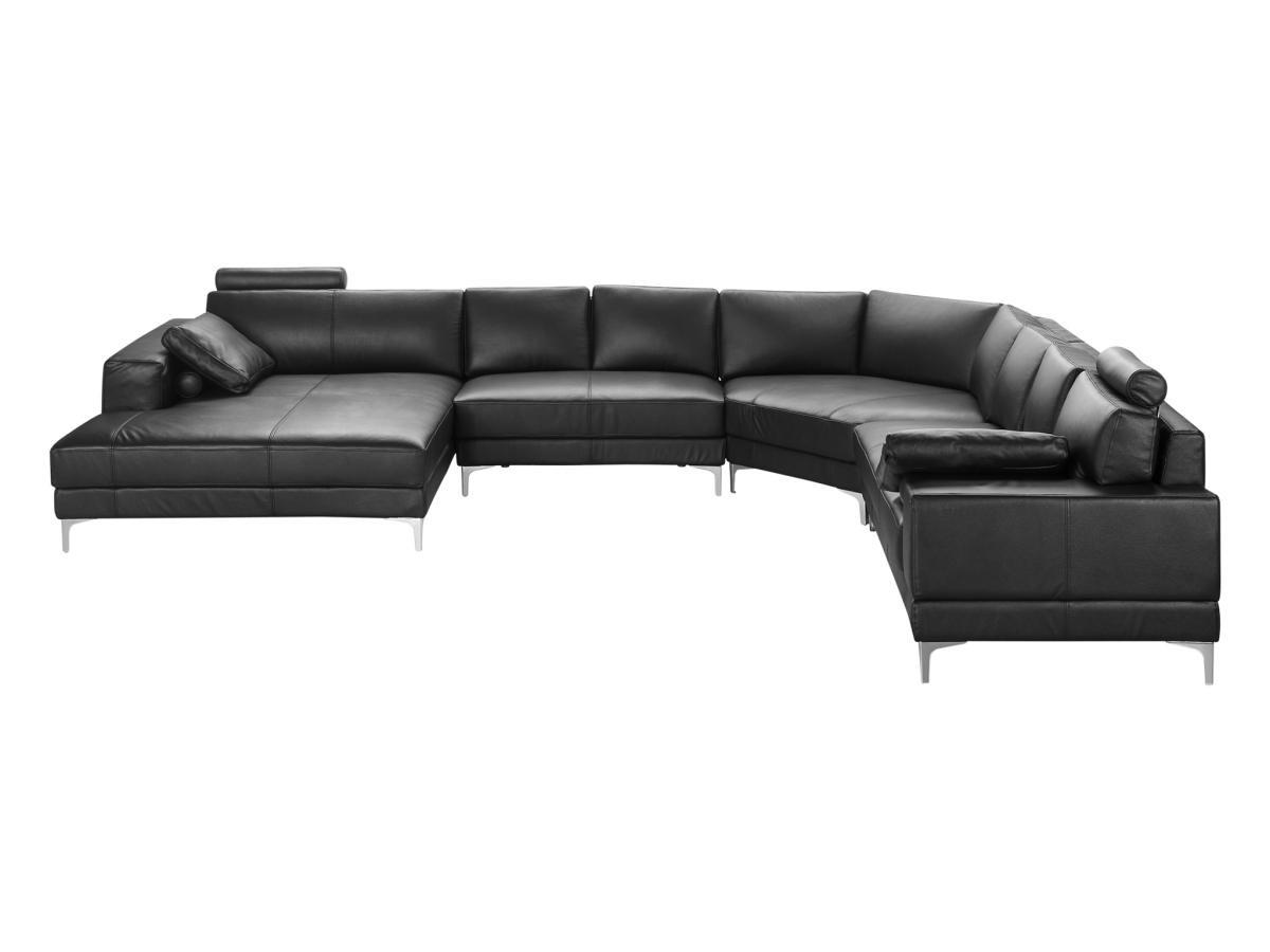 LINEA SOFA Canapé panoramique 7 places cuir supérieur DONATELLO II Angle gauche  